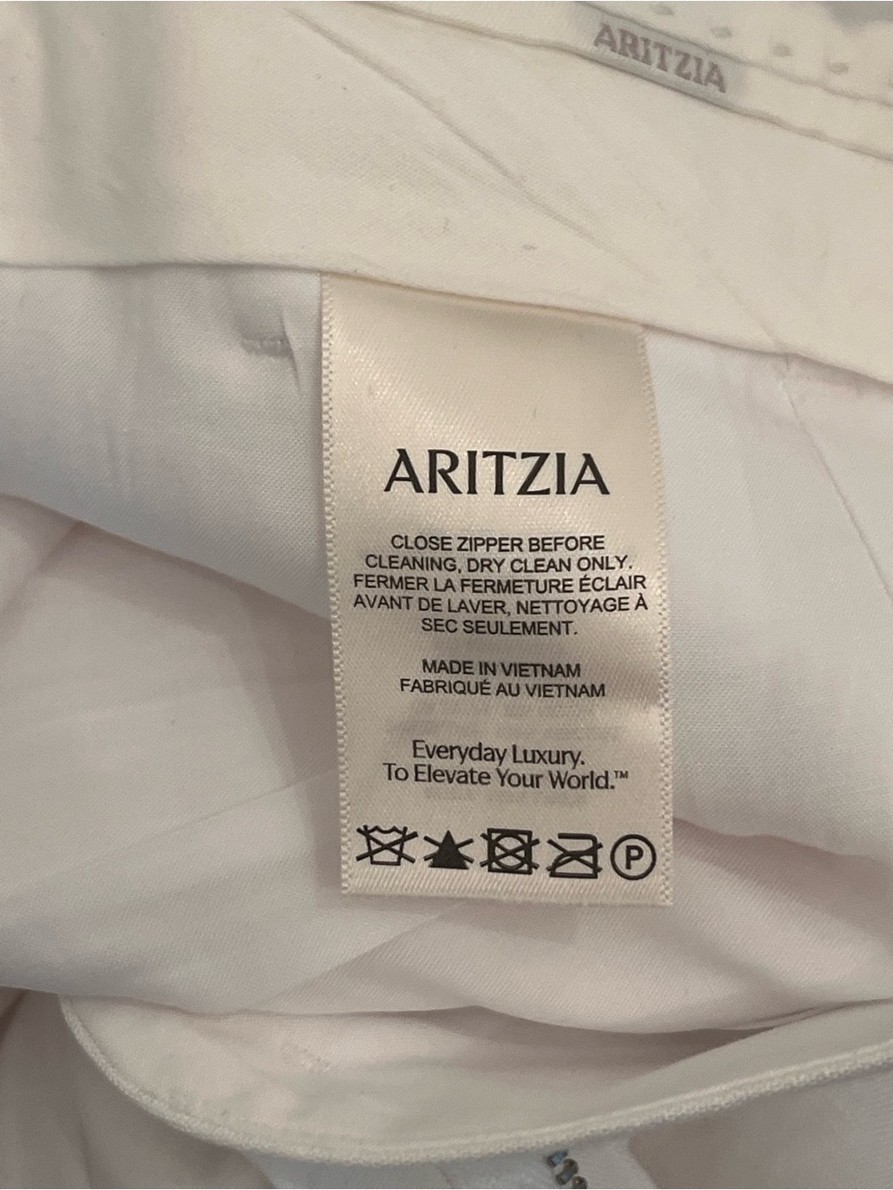 NWT Aritzia Effortless New Linen Pant Size 00 Wide Leg White Lined Italy ~ $148 - Picture 15 of 16